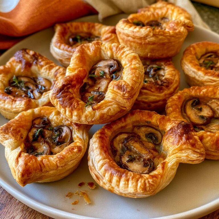 Blätterteig-Tartelettes mit Pilzen und Thymian aus dem Air Fryer