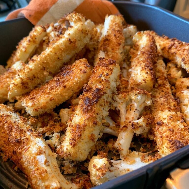 Blumenkohl-Sticks im Knuspermantel aus dem Air Fryer