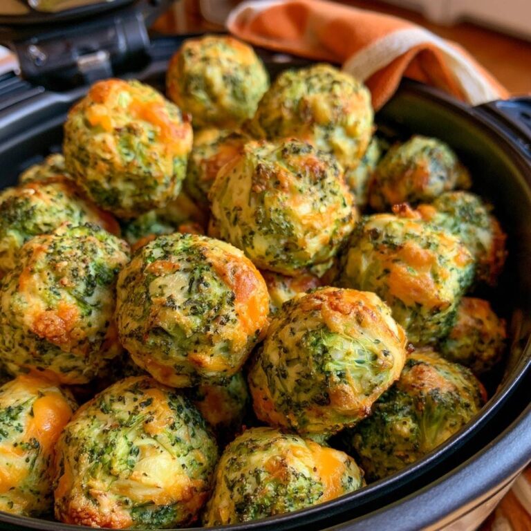 Brokkoli-Cheddar-Bällchen aus dem Air Fryer