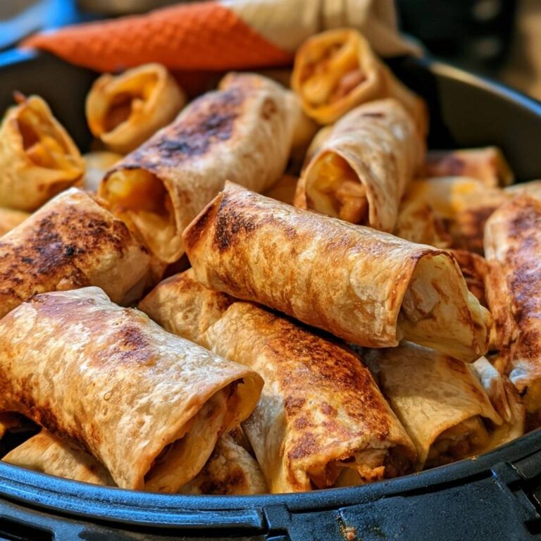 Burrito-Röllchen mit Bohnen und Käse aus dem Air Fryer
