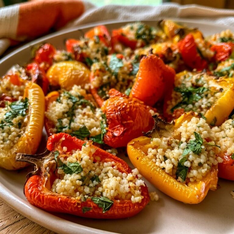 Gefüllte Mini-Paprika mit Couscous und Minze aus dem Air Fryer