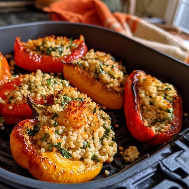 Gefüllte Mini-Paprika mit Couscous und Minze aus der Heißluftfritteuse