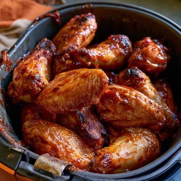 Hähnchenflügel mit Barbecue-Glasur aus der Heißluftfritteuse