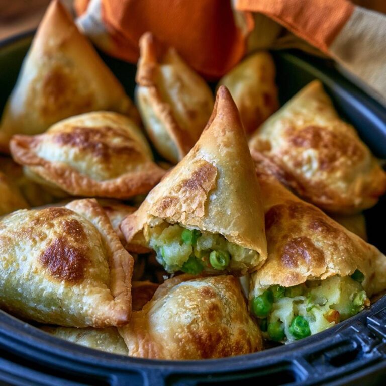 Kartoffel-Erbsen-Samosas aus dem Air Fryer