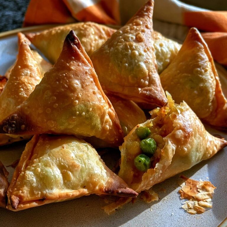 Kartoffel-Erbsen-Samosas aus der Heißluftfritteuse