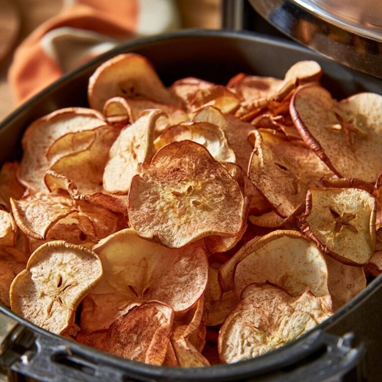 Knusprige Apfelchips mit Zimt aus dem Air Fryer