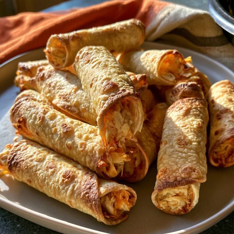 Knusprige Hähnchen-Taquitos mit Käse aus dem Air Fryer
