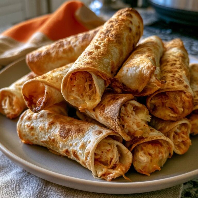 Knusprige Hähnchen-Taquitos mit Käse aus dem Air Fryer