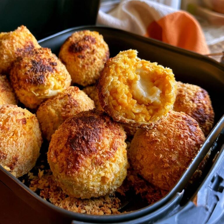 Kürbis-Arancini mit Mozzarella aus dem Air Fryer