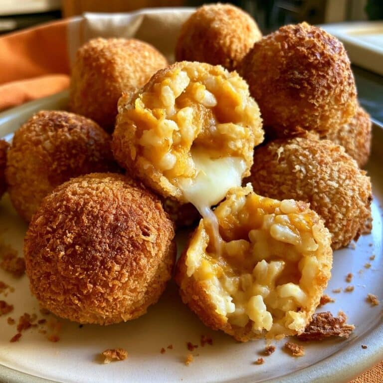 Kürbis-Arancini mit Mozzarella aus der Heißluftfritteuse