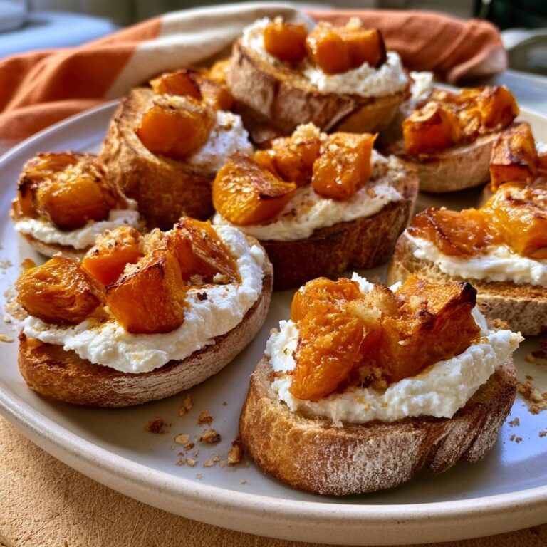 Kürbis-Crostini mit Ricotta aus dem Air Fryer