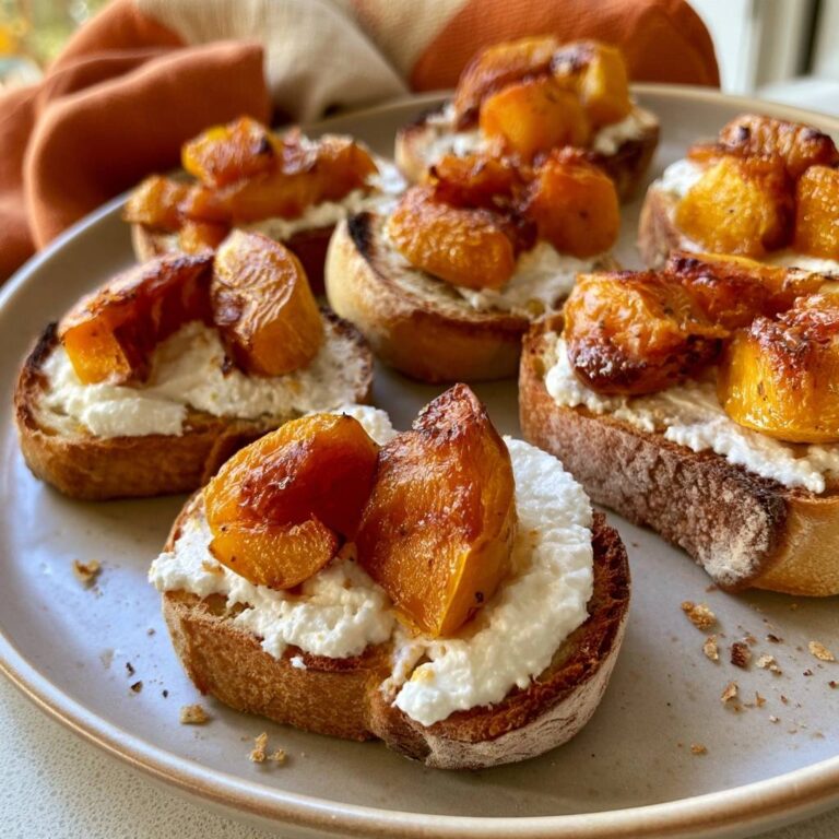 Kürbis-Crostini mit Ricotta aus der Heißluftfritteuse