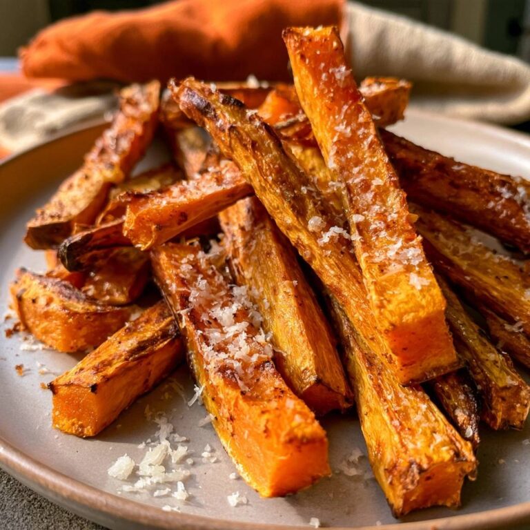 Kürbis-Pommes mit Parmesan aus dem Air Fryer