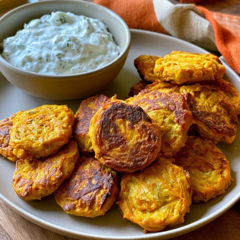 Mini-Kürbispuffer aus dem Air Fryer mit Kräuterquark