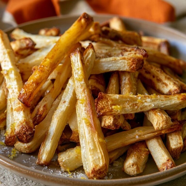 Petersilienwurzel-Pommes mit Zitronensalz aus dem Air Fryer