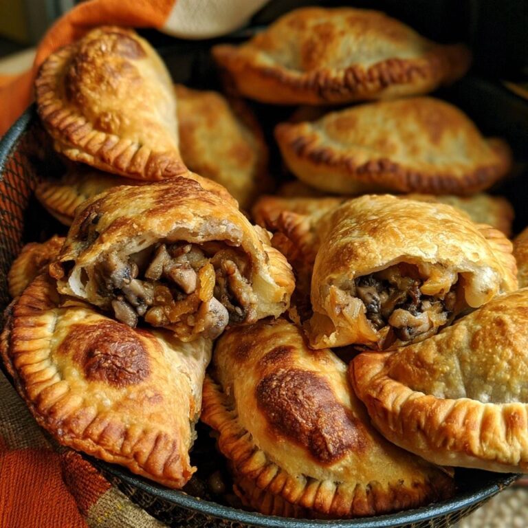 Pilz-Zwiebel-Teigtaschen aus der Heißluftfritteuse