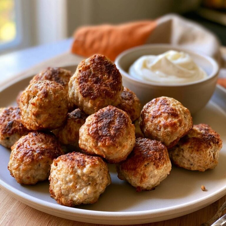 Putenhackbällchen mit Knoblauchjoghurt aus dem Air Fryer