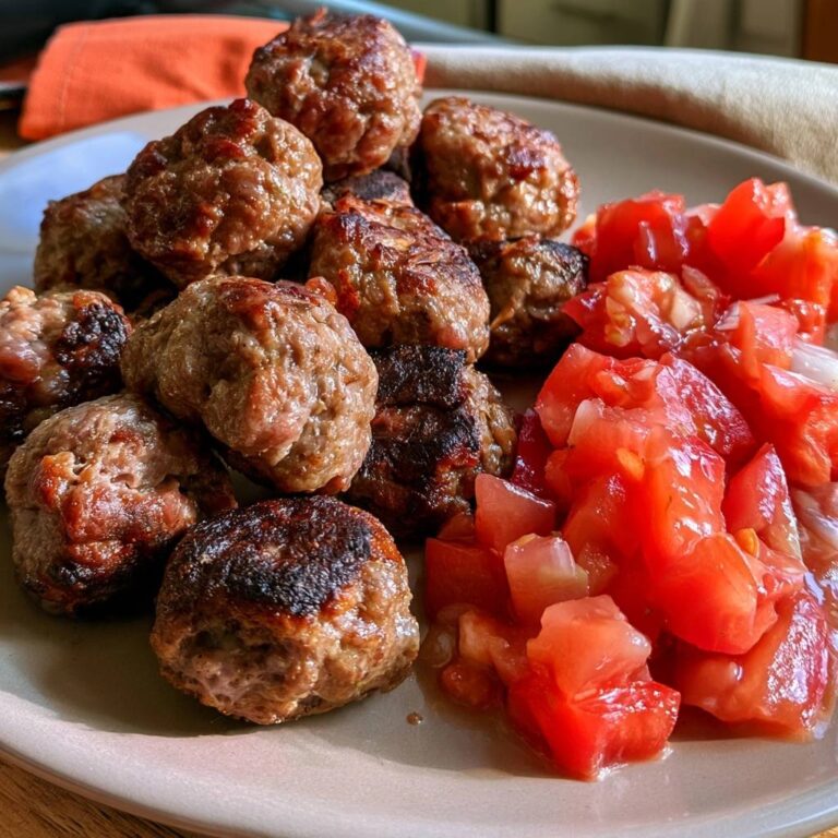 Rinderhackbällchen mit Tomaten-Salsa aus dem Air Fryer