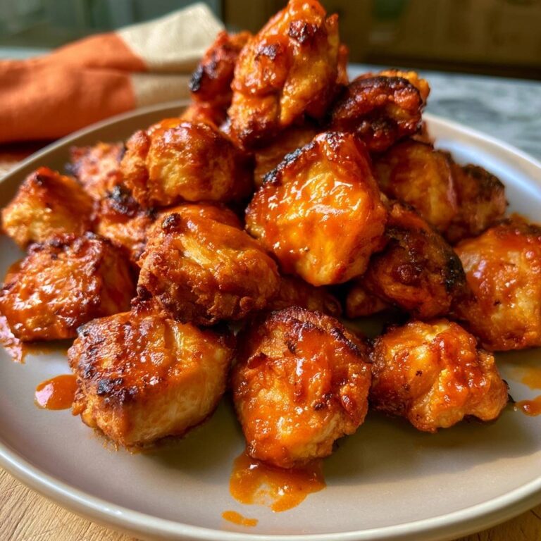 Scharfe Buffalo-Hähnchen-Bites aus dem Air Fryer