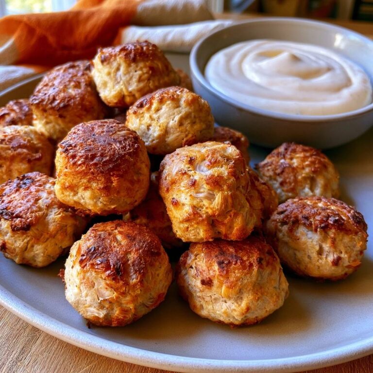 Thunfisch-Bällchen mit Zitronen-Dip aus dem Air Fryer